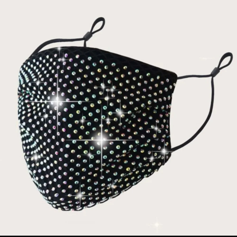 Fashion Mesh Rhinestone Face Mask ☆
